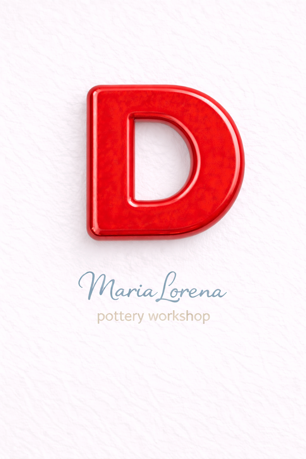 D Mayúscula rojo