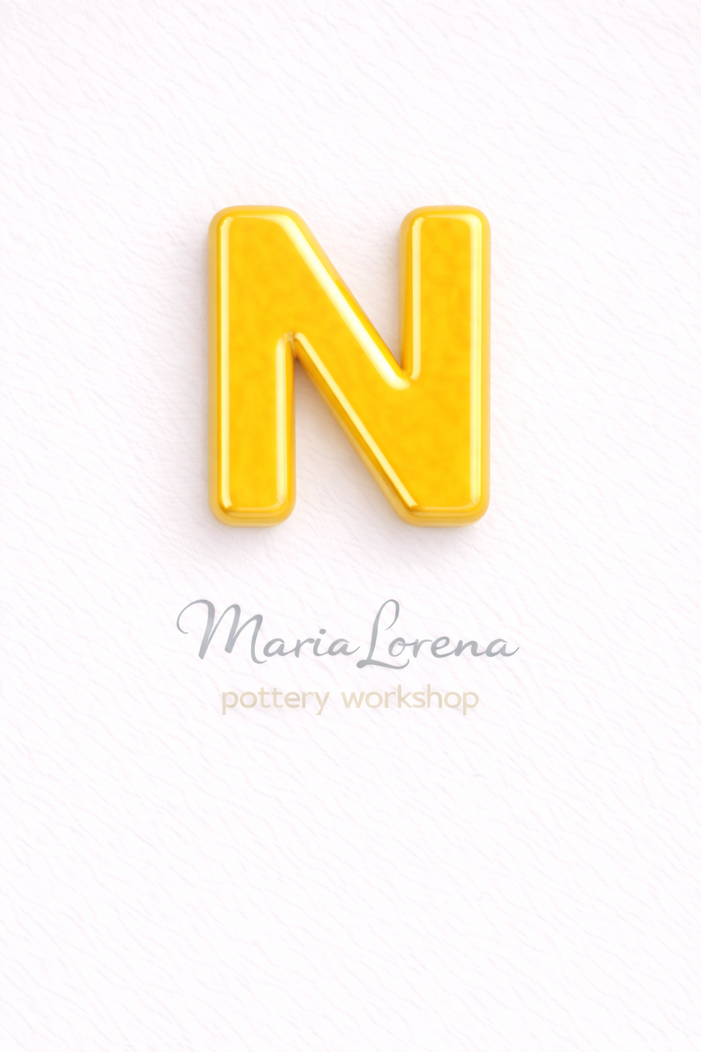 N Mayúscula amarillo