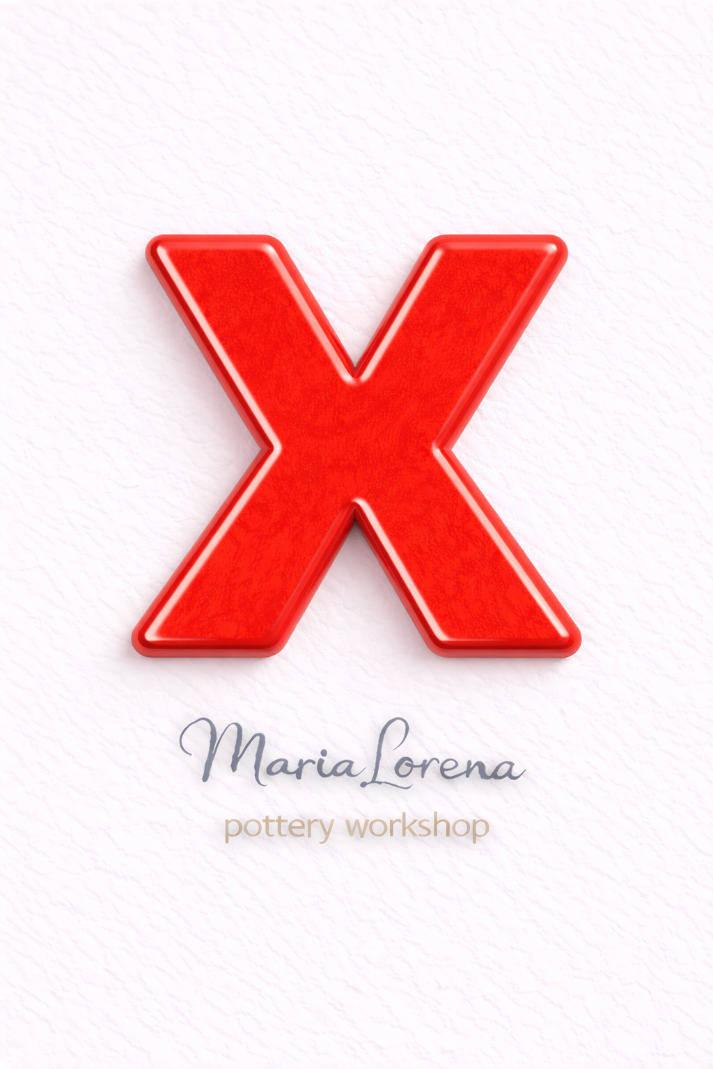 X Mayúscula rojo