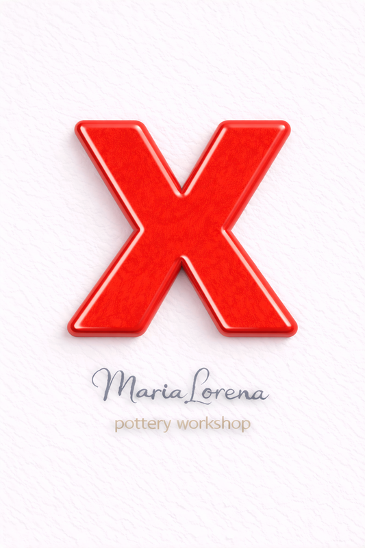 X Mayúscula rojo