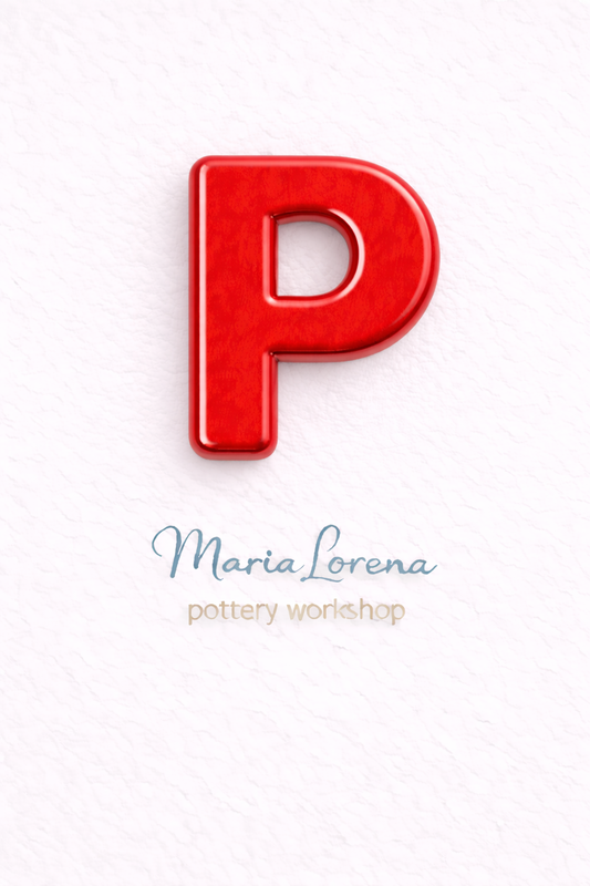 P Mayúscula rojo