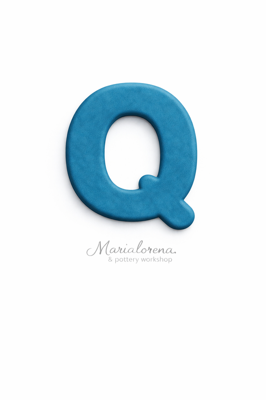 Q Mayúscula aqua